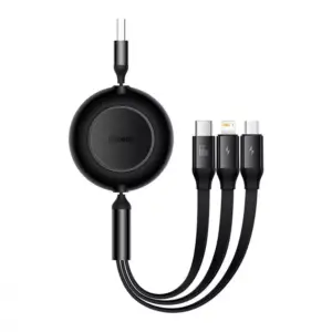 Baseus Bright Mirror 2 Cabo 3 em 1 66W 1.1M Preto