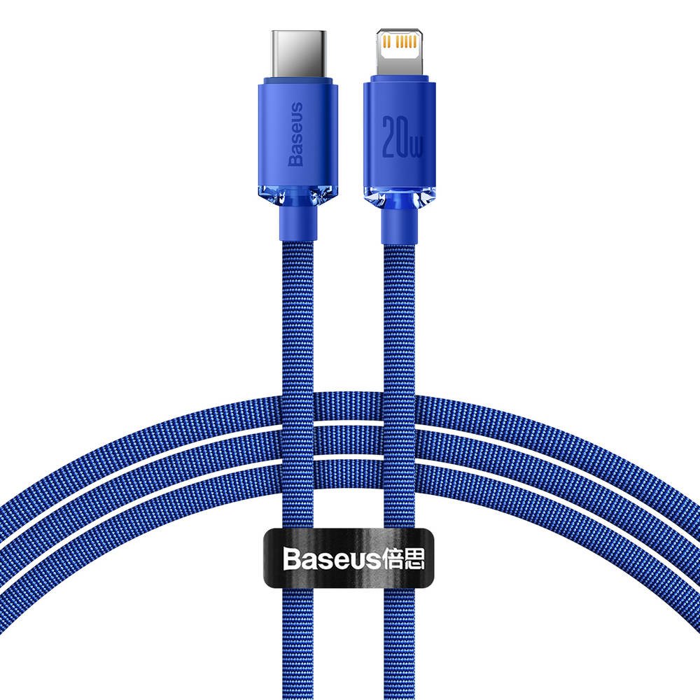 Baseus Crystal Shine Cabo USB-C para Lightning 20W 1.2M