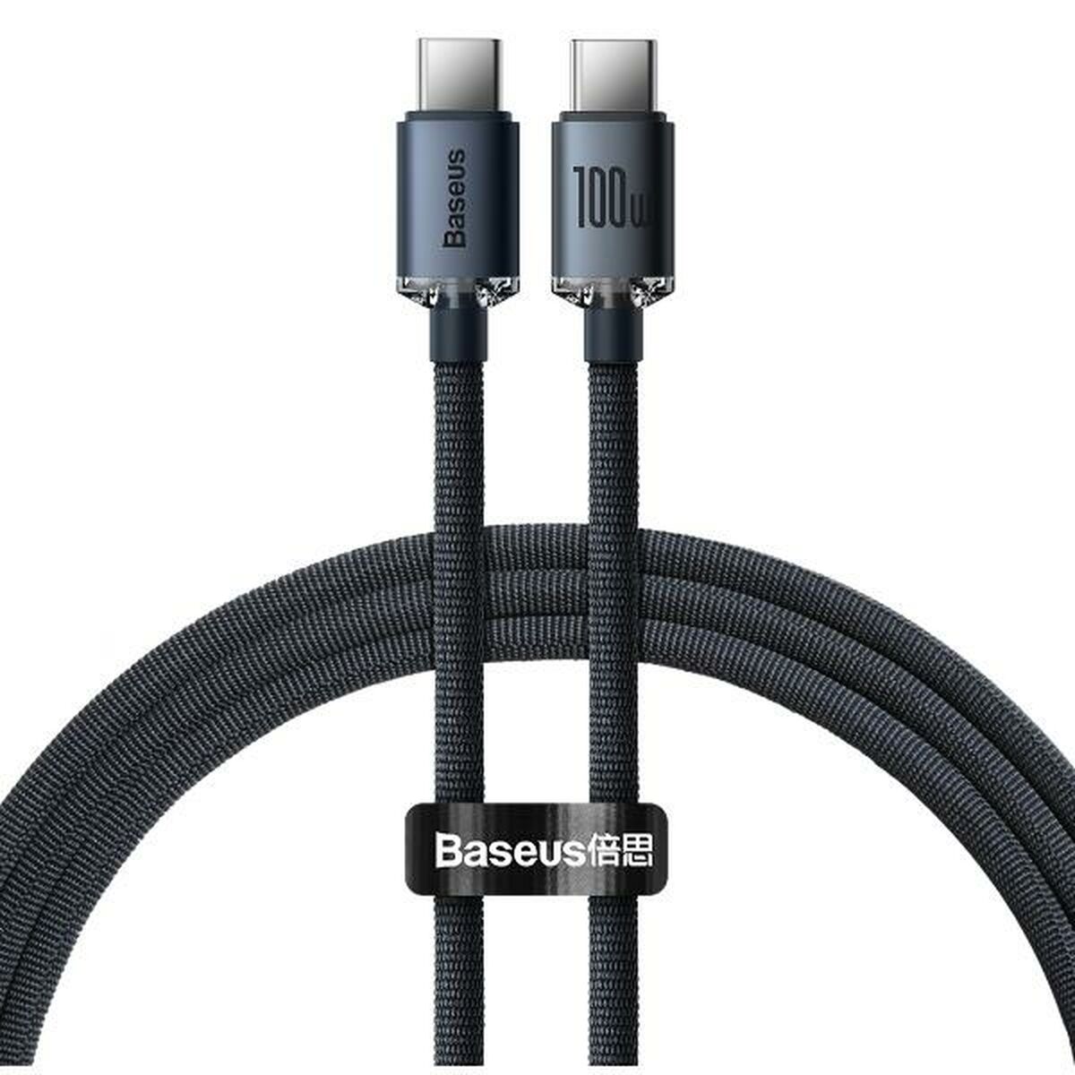 Baseus Crystal Shine Cabo USB‑C para USB‑C 100W 2M