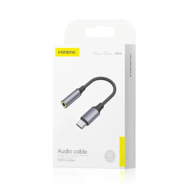 Foneng BM30 Adaptador USB-C para Jack 3.5mm