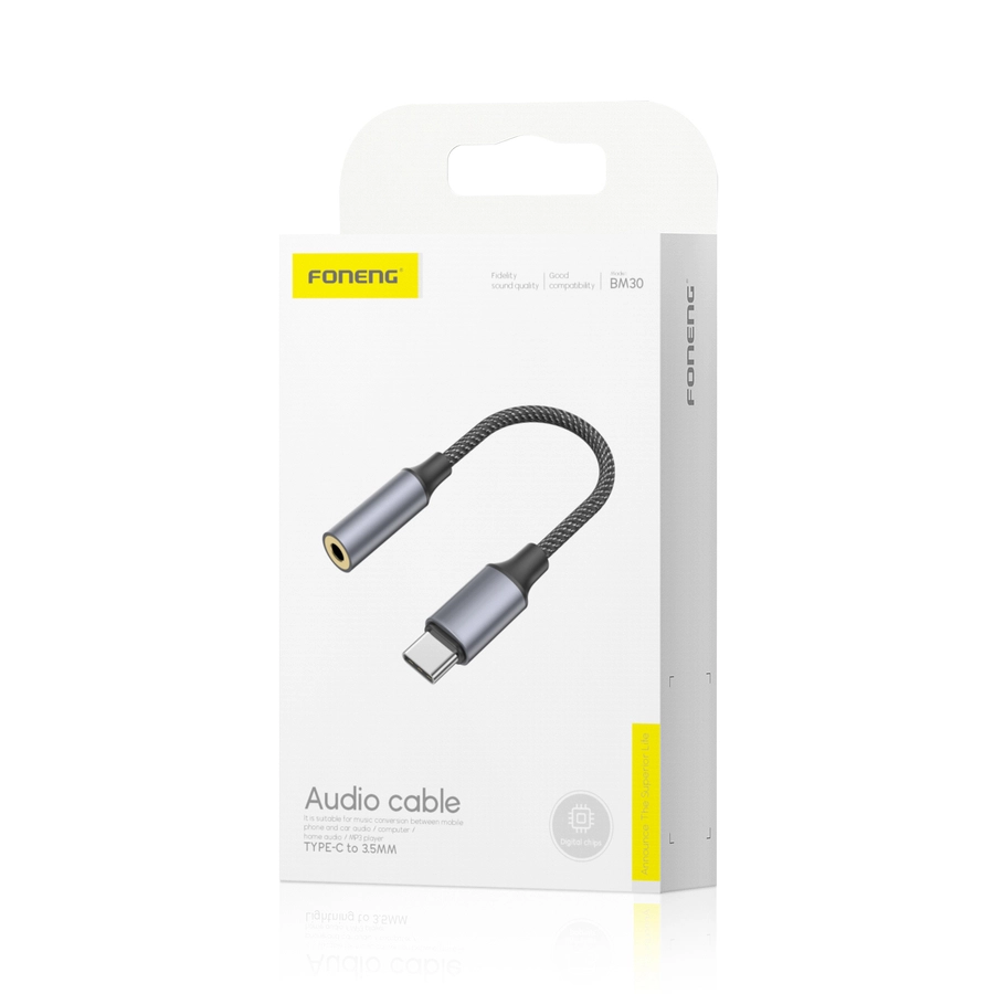Foneng BM30 Adaptador USB-C para Jack 3.5mm